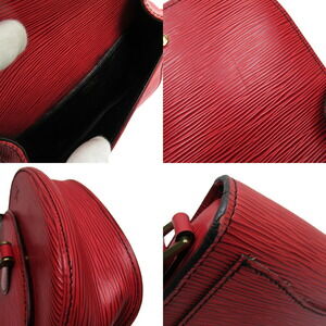 Louis Vuitton Shoulder Leather Saint Bag Cloud Red Epi Crossbody